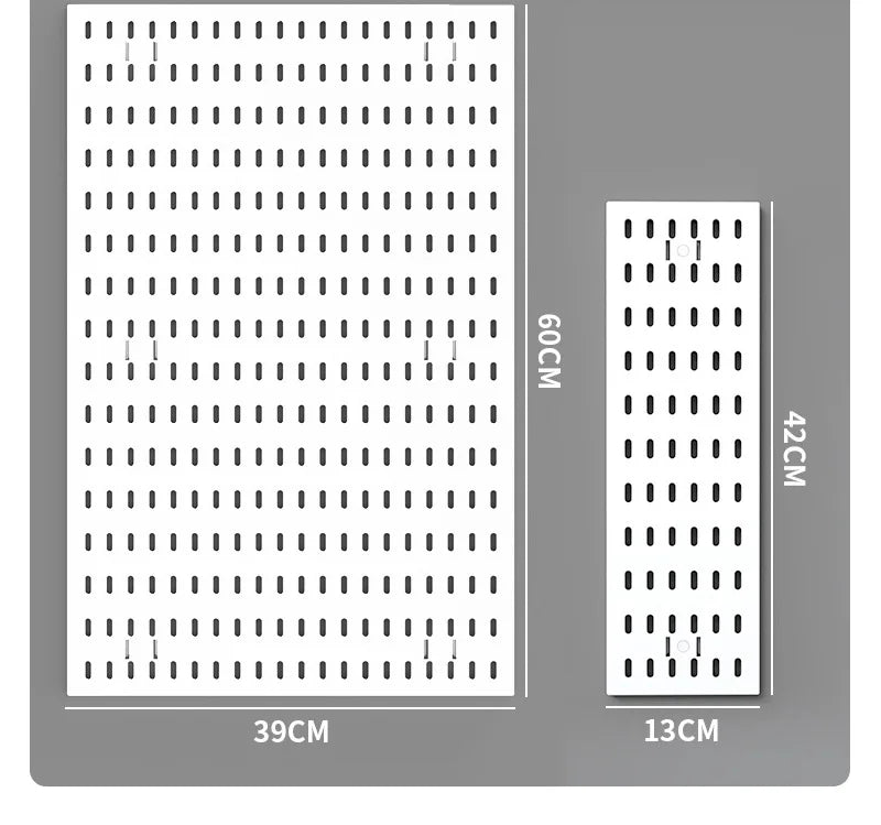 Étagère murale perforée - Rangement sans perçage pour salle de bain, entrée, cuisine