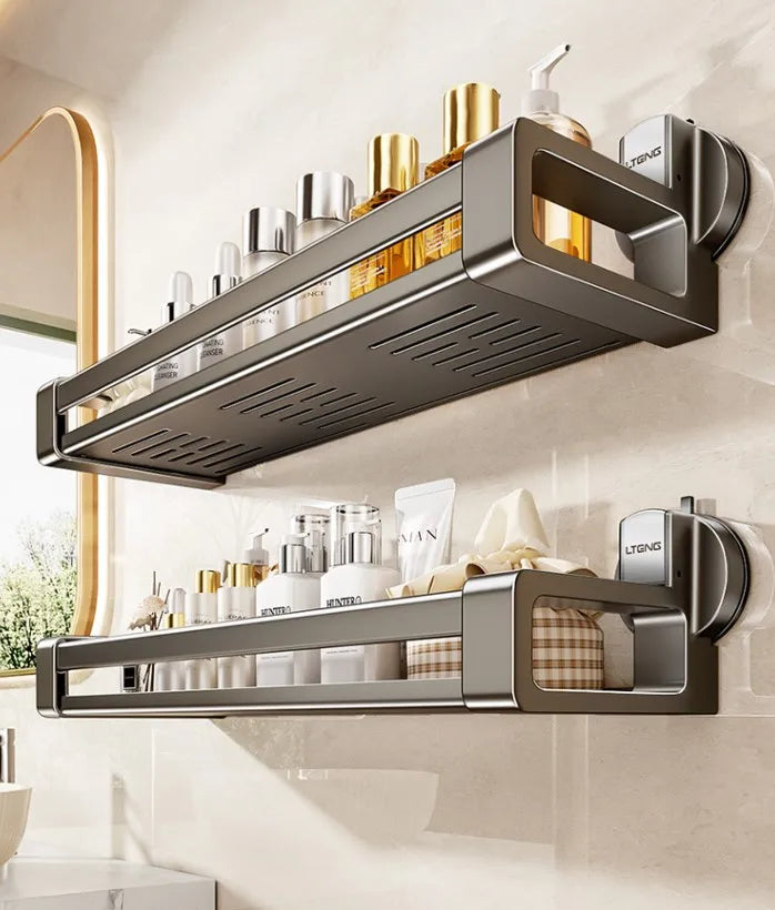 Étagère de rangement pour gel douche murale à ventouses pour salle de bain, sans perçage