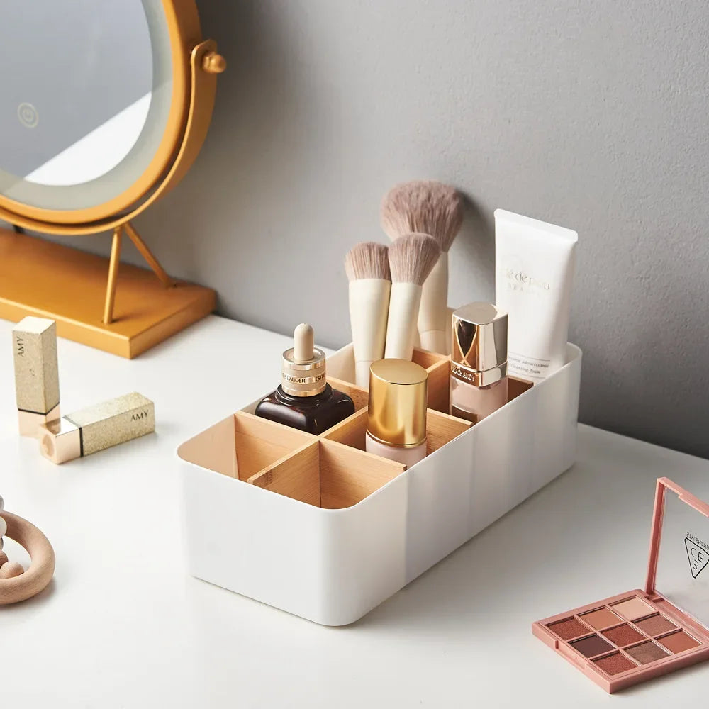 Boîte de rangement écologique en bambou et bois - Panier de rangement amovible et multifonctionnel pour la maison, la cuisine et la salle de bain - Grande capacité de rangement