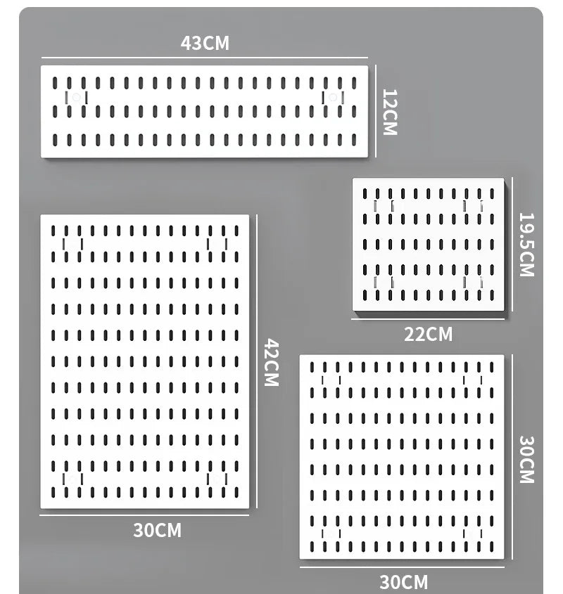 Étagère murale perforée - Rangement sans perçage pour salle de bain, entrée, cuisine