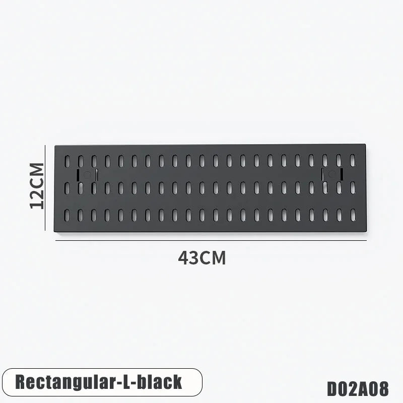 Étagère murale perforée - Rangement sans perçage pour salle de bain, entrée, cuisine