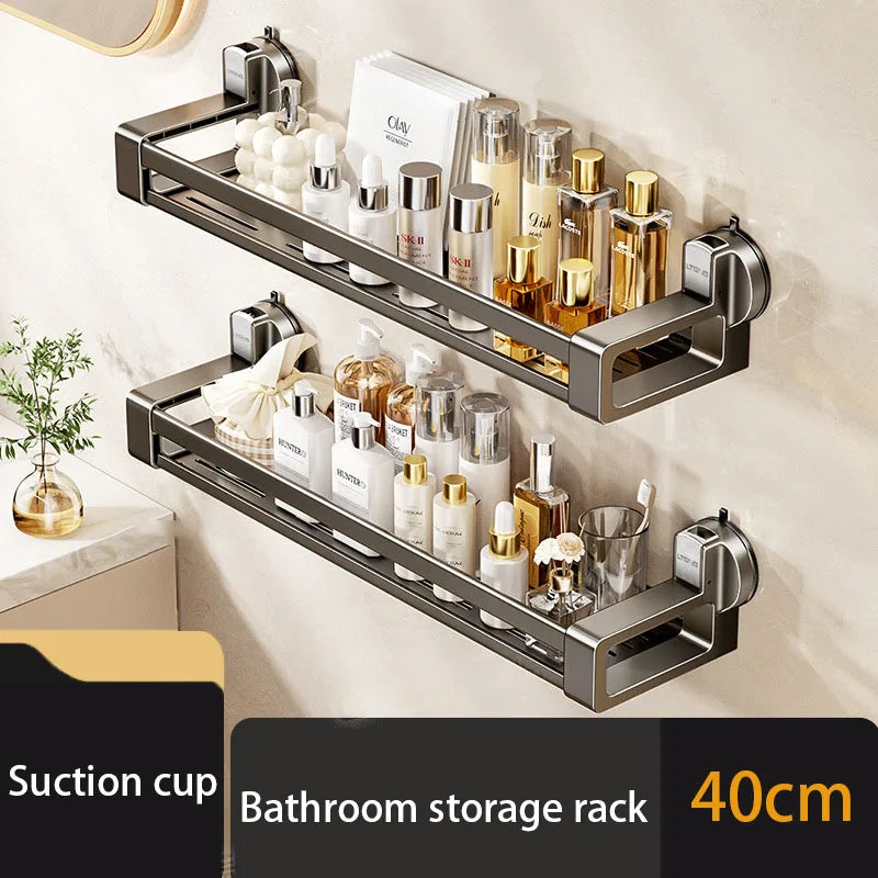 Étagère de rangement pour gel douche murale à ventouses pour salle de bain, sans perçage
