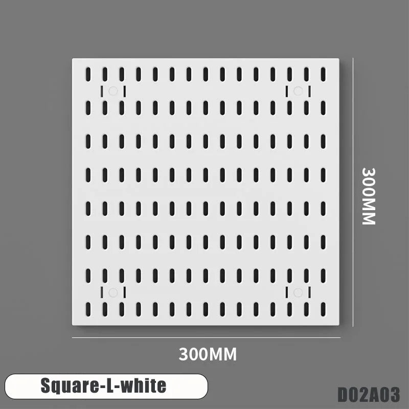 Étagère murale perforée - Rangement sans perçage pour salle de bain, entrée, cuisine