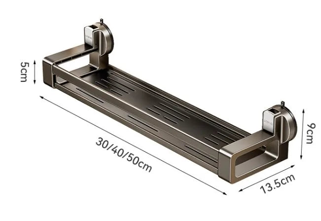 Étagère de rangement pour gel douche murale à ventouses pour salle de bain, sans perçage
