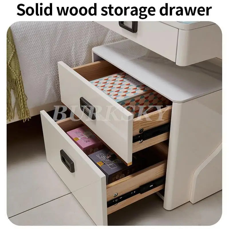 Table de chevet pour salon, meuble de rangement intelligent, mobilier moderne, coffre-fort de chevet pour chambre à coucher avec chargeur sans fil