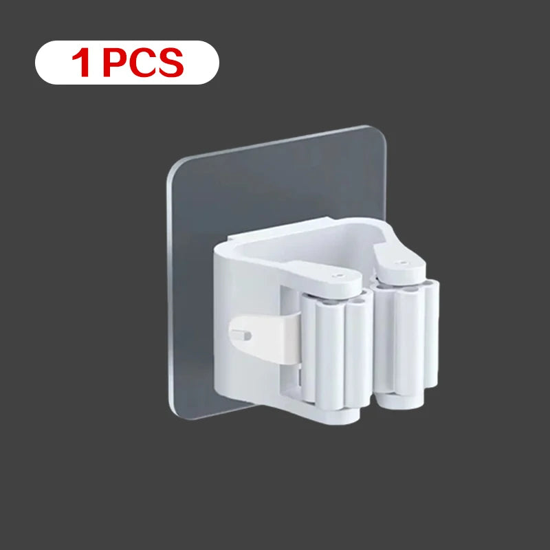 Crochets adhésifs multi-usages pour suspendre balai et serpillière au mur, accessoires de rangement pour la cuisine et la salle de bain