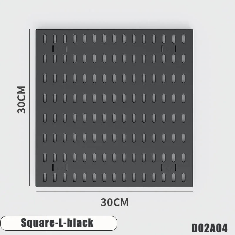 Étagère murale perforée - Rangement sans perçage pour salle de bain, entrée, cuisine