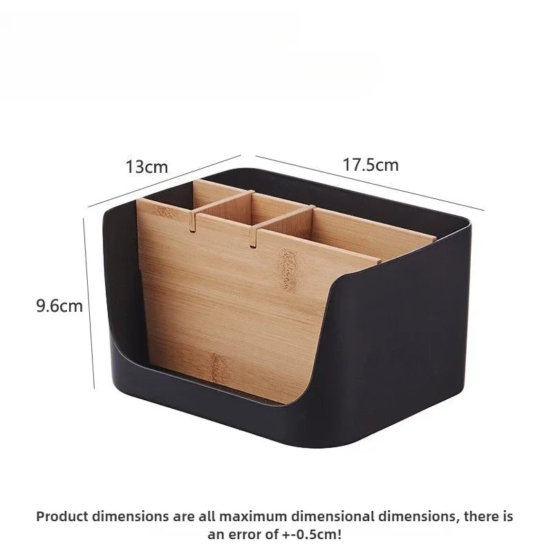Boîte de rangement écologique en bambou et bois - Panier de rangement amovible et multifonctionnel pour la maison, la cuisine et la salle de bain - Grande capacité de rangement