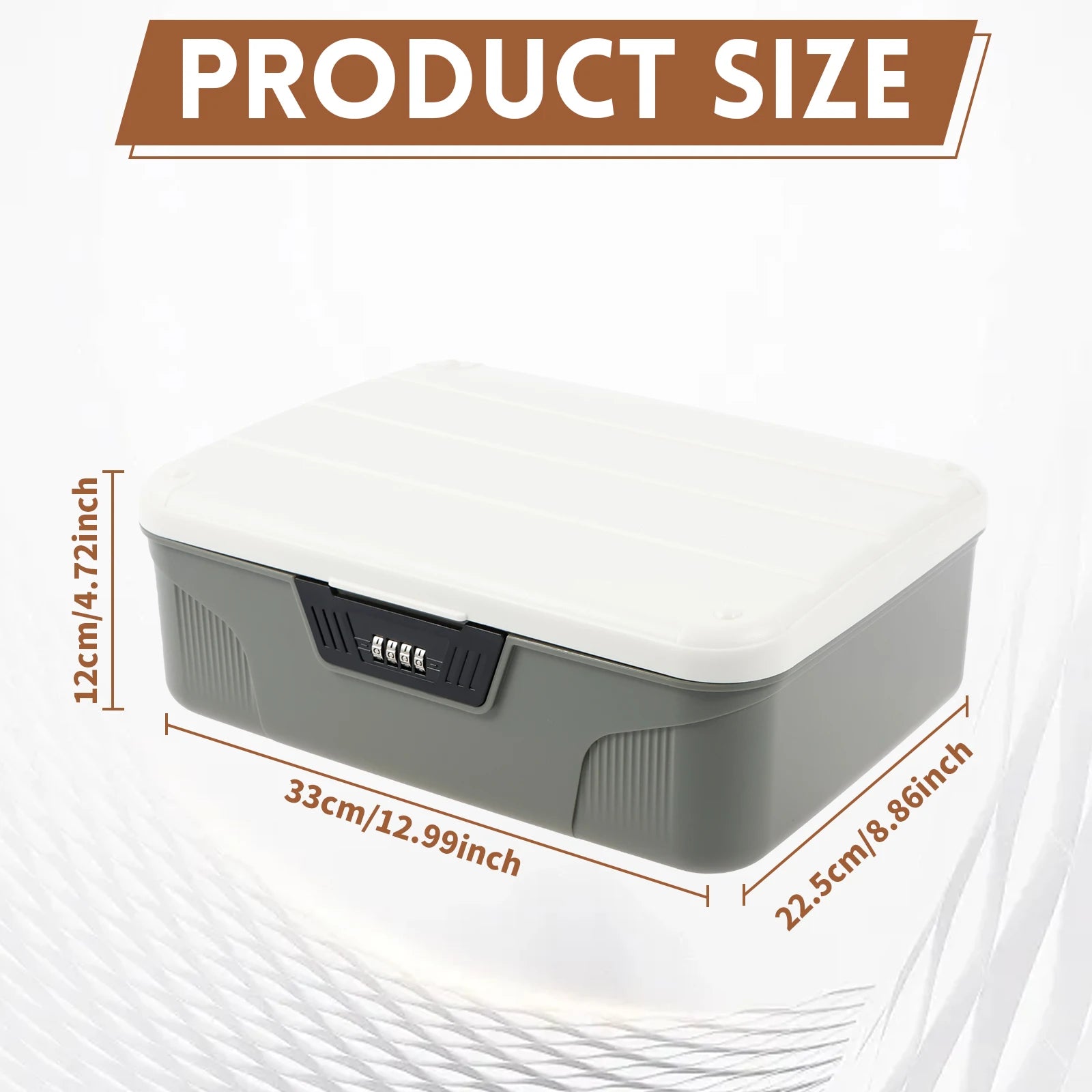 Coffre-fort à serrure numérique avec mot de passe - Boîte de rangement sécurisée et discrète pour argent, bijoux et autres objets de valeur - Bac de rangement portable en plastique verrouillable