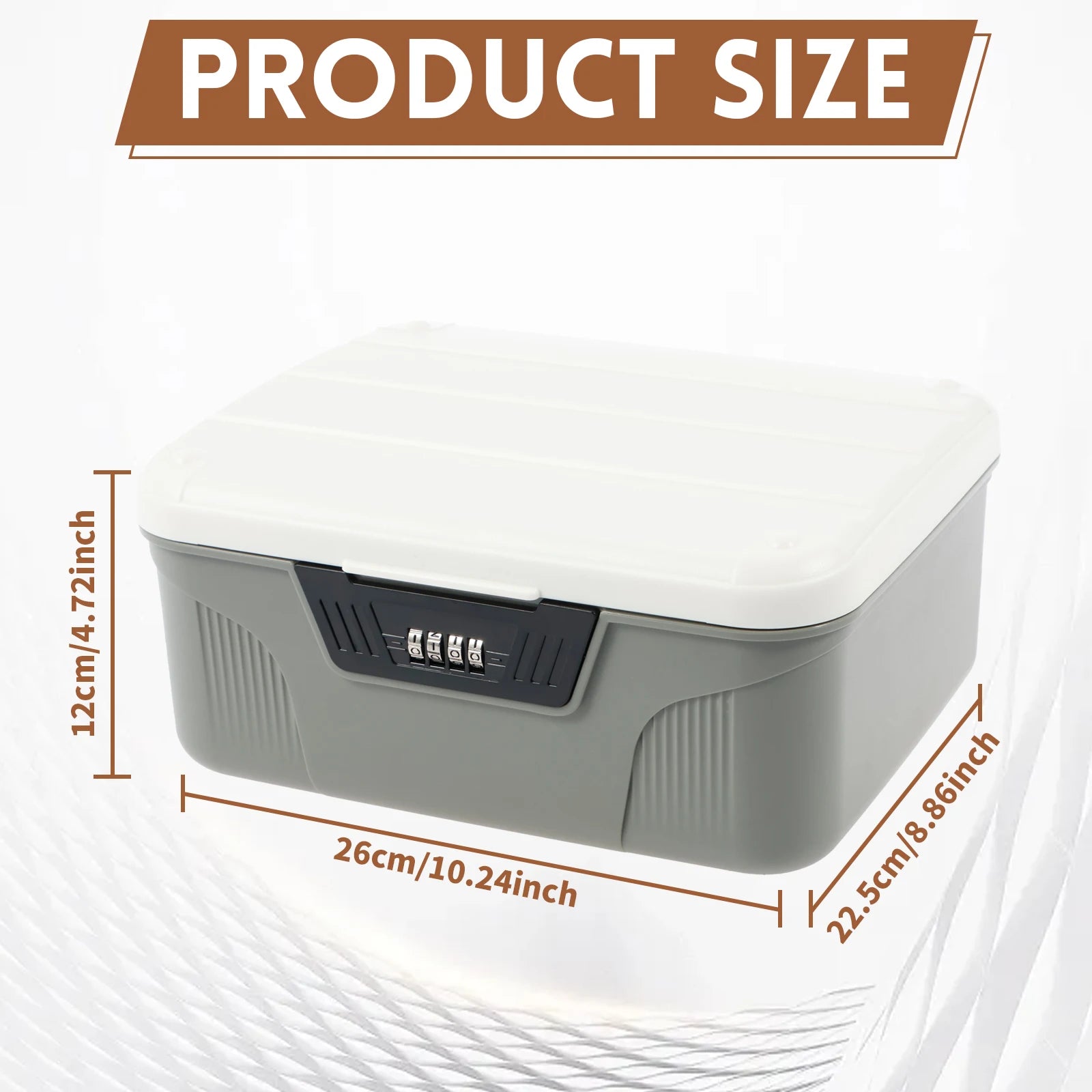 Coffre-fort à serrure numérique avec mot de passe - Boîte de rangement sécurisée et discrète pour argent, bijoux et autres objets de valeur - Bac de rangement portable en plastique verrouillable