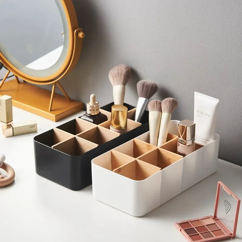 Boîte de rangement écologique en bambou et bois - Panier de rangement amovible et multifonctionnel pour la maison, la cuisine et la salle de bain - Grande capacité de rangement