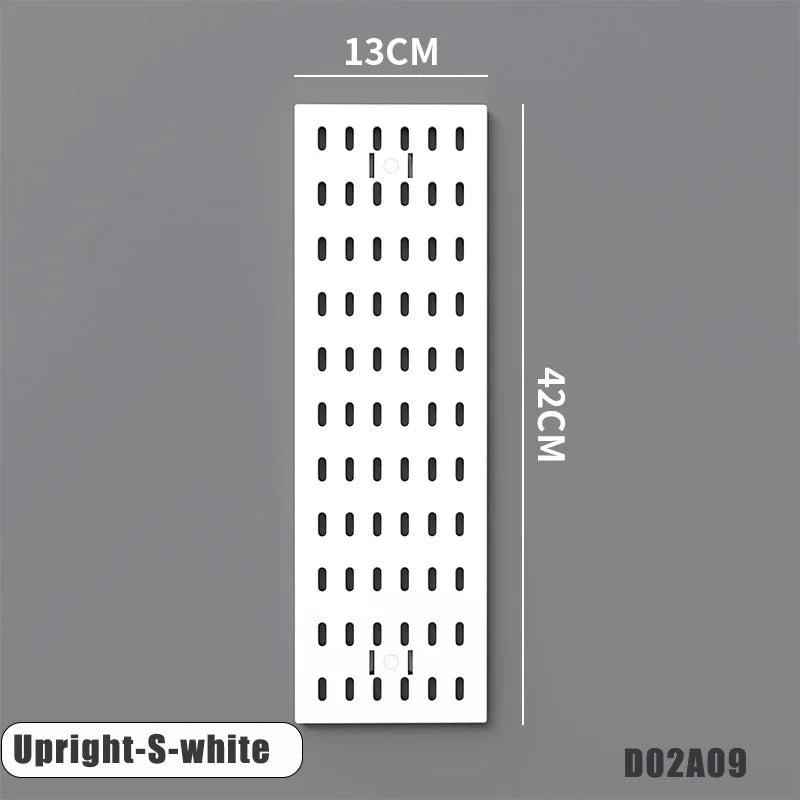 Étagère murale perforée - Rangement sans perçage pour salle de bain, entrée, cuisine