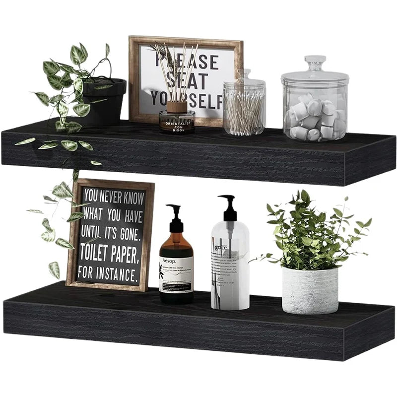 Étagères flottantes invisibles, étagères murales en bois, étagères pour salle de bain, chambre, salon, cuisine, étagère suspendue pour les enfants