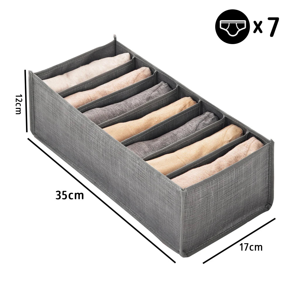 Organisateur de vêtements pliable pour placard, boîte de rangement pour jeans, organisateur de tiroir avec poignées, rangement de garde-robe