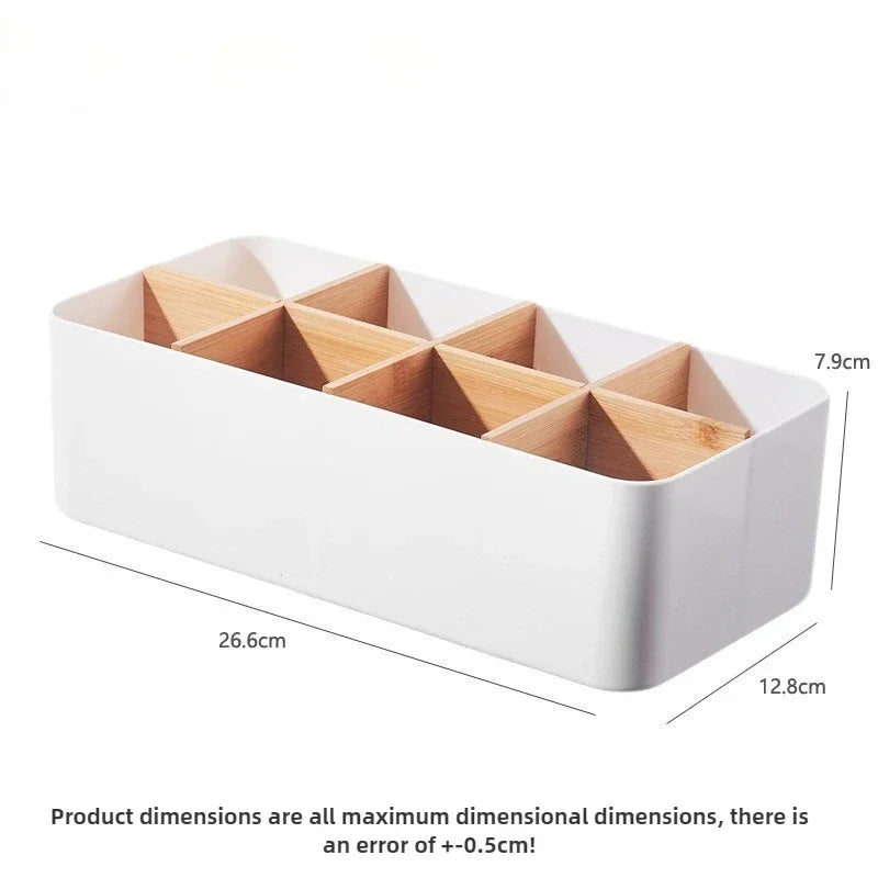 Boîte de rangement écologique en bambou et bois - Panier de rangement amovible et multifonctionnel pour la maison, la cuisine et la salle de bain - Grande capacité de rangement