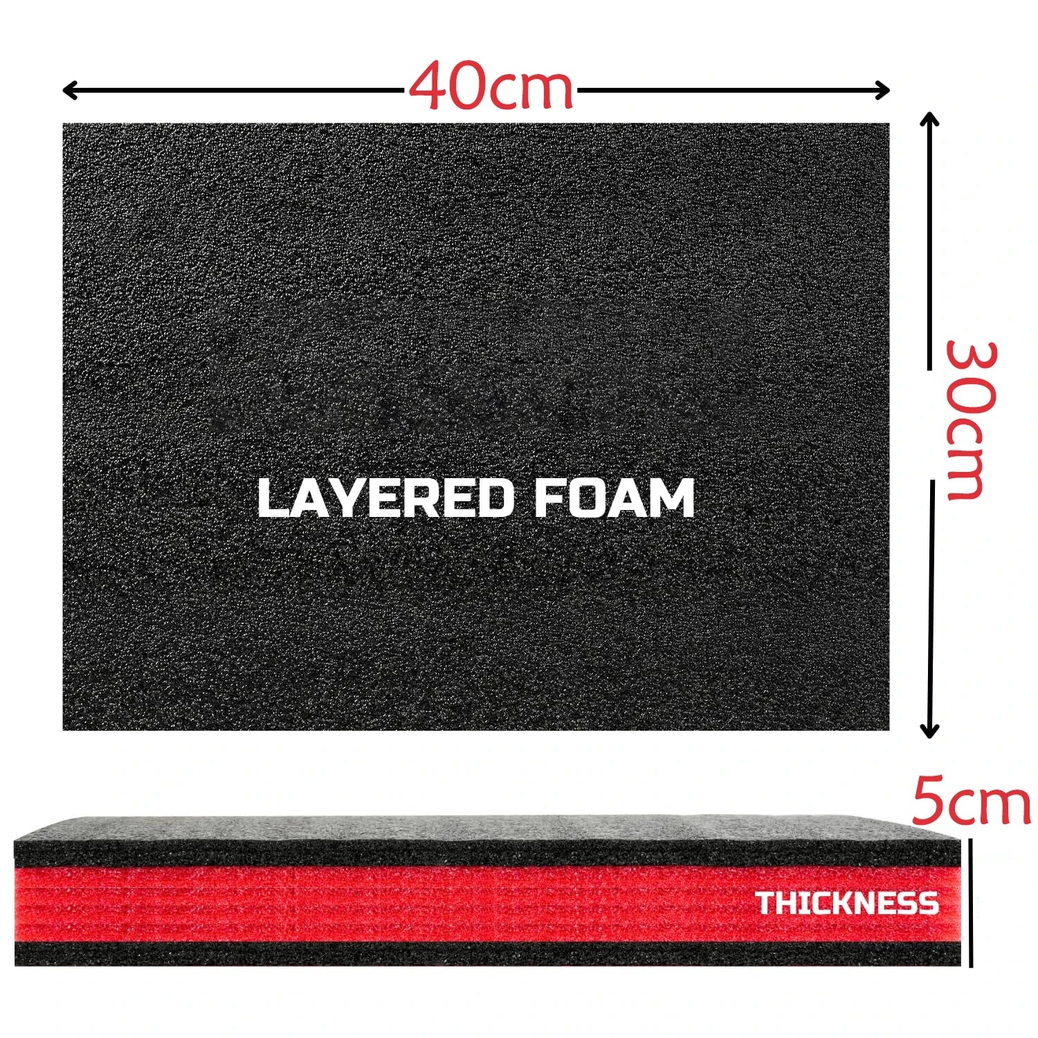 Mousse pour boîtes à outils - Inserts en mousse pour valises, mousse de découpe Shadow Foam pour boîtes à outils, flight cases et rangement d'outils