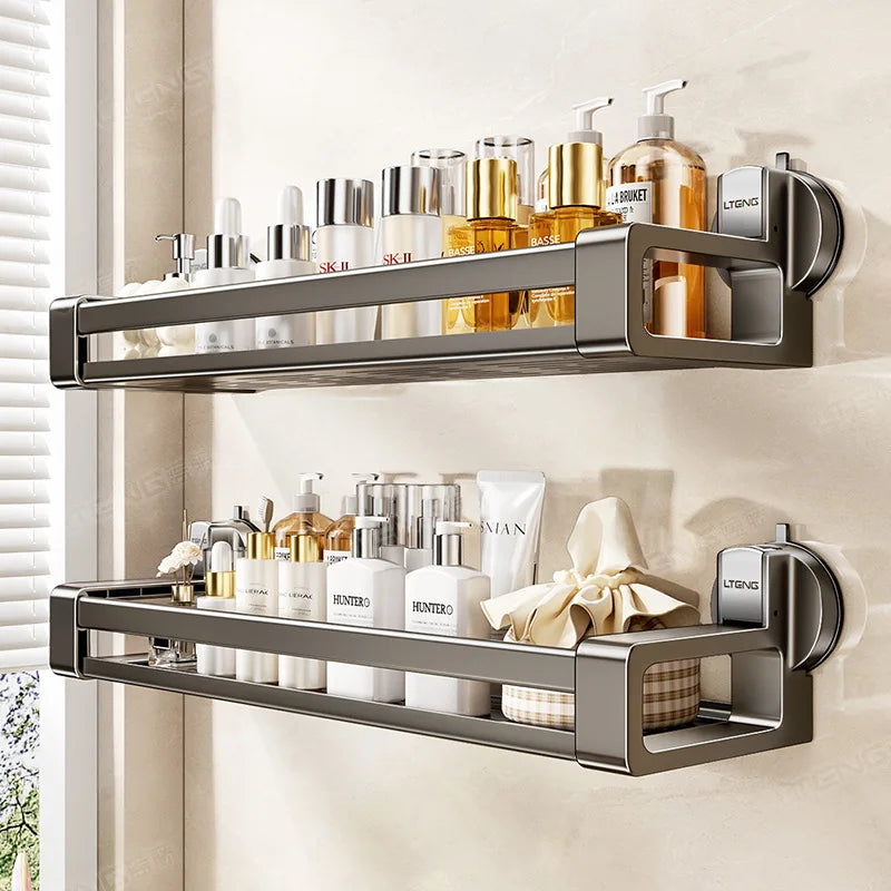 Étagère de rangement pour gel douche murale à ventouses pour salle de bain, sans perçage