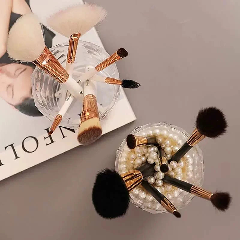 Seau de rangement anti-poussière pour pinceaux de maquillage, porte-pinceaux transparent, porte-stylos pour coiffeuse