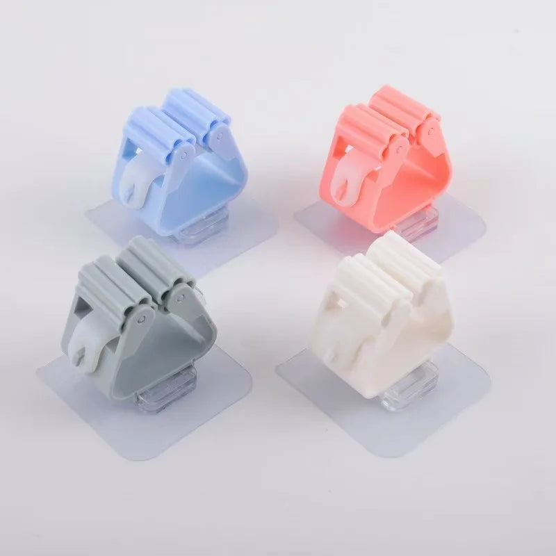 Crochets adhésifs multi-usages pour suspendre balai et serpillière au mur, accessoires de rangement pour la cuisine et la salle de bain