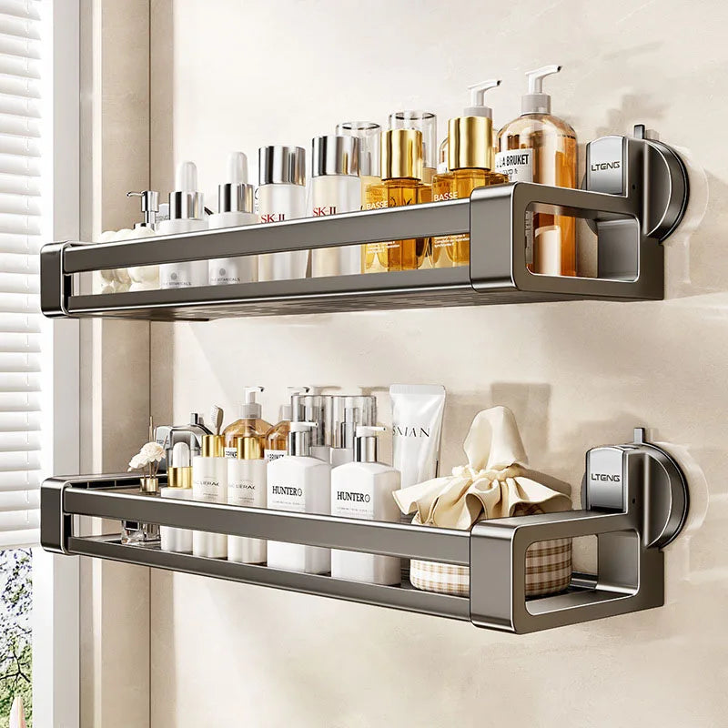 Étagère de rangement pour gel douche murale à ventouses pour salle de bain, sans perçage