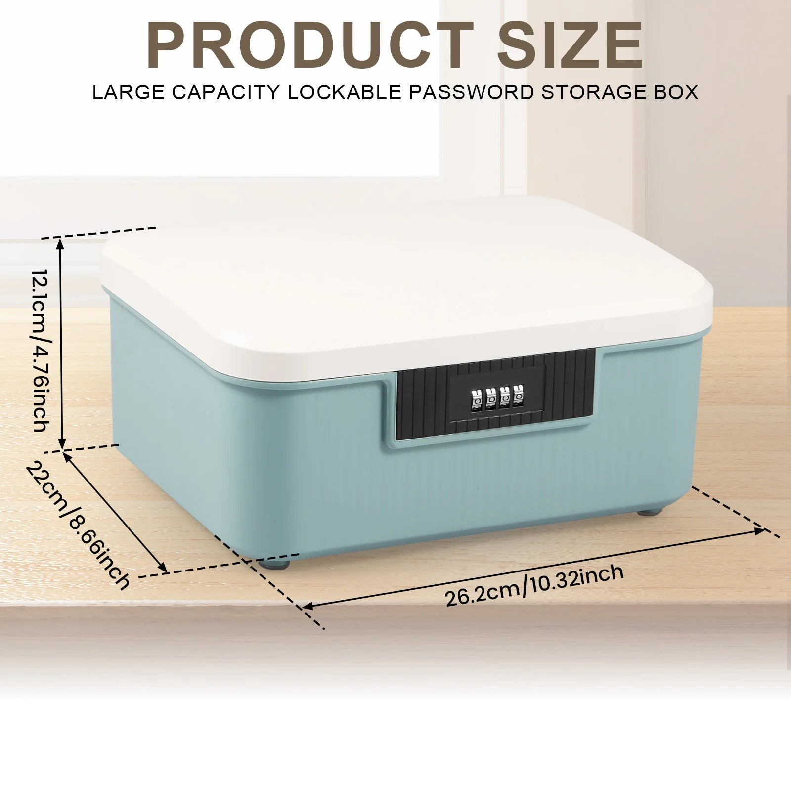 Coffre-fort à serrure numérique avec mot de passe - Boîte de rangement sécurisée et discrète pour argent, bijoux et autres objets de valeur - Bac de rangement portable en plastique verrouillable