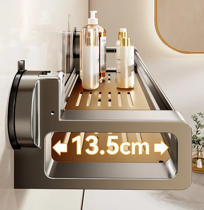 Étagère de rangement pour gel douche murale à ventouses pour salle de bain, sans perçage