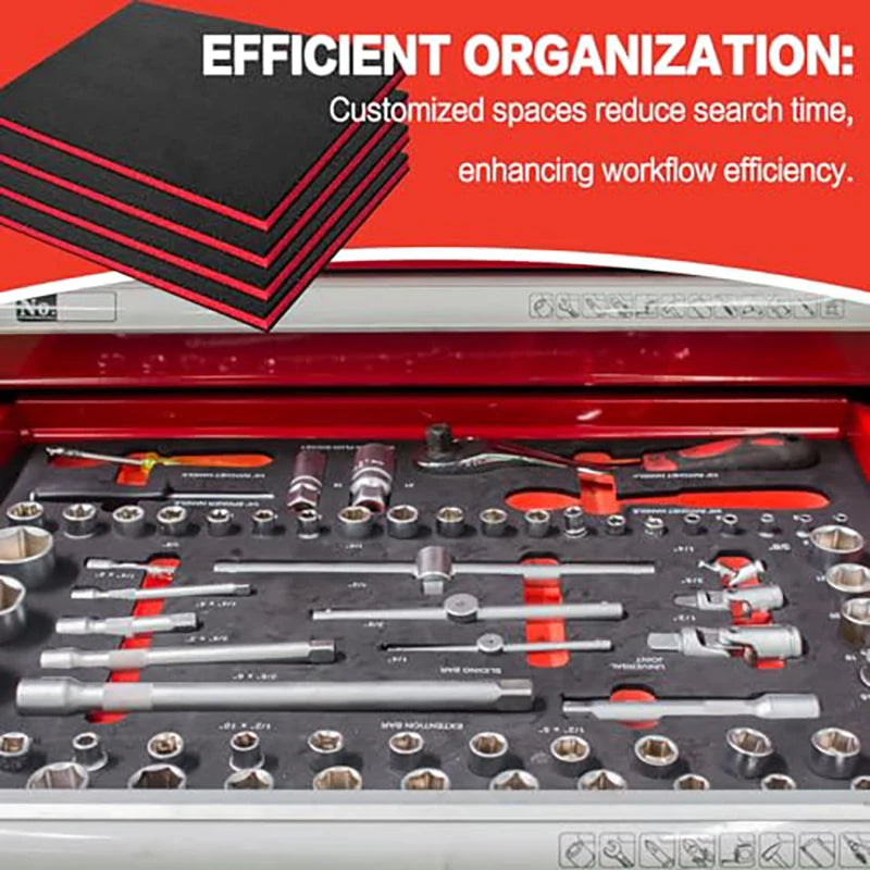 Mousse pour boîtes à outils - Inserts en mousse pour valises, mousse de découpe Shadow Foam pour boîtes à outils, flight cases et rangement d'outils