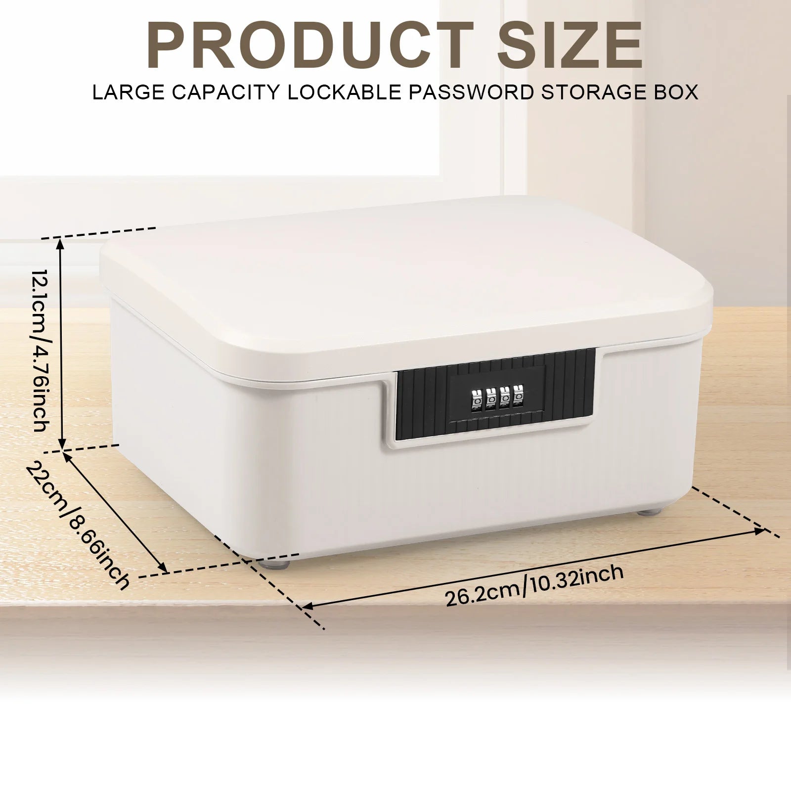 Coffre-fort à serrure numérique avec mot de passe - Boîte de rangement sécurisée et discrète pour argent, bijoux et autres objets de valeur - Bac de rangement portable en plastique verrouillable