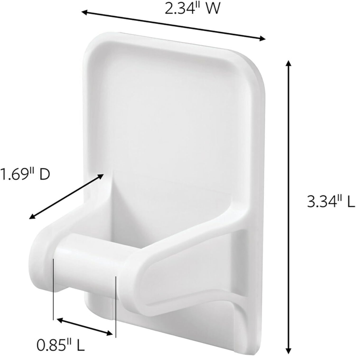 Spray Bottle Hangers, 2 Pack, White, Holds up to 32 Fl Oz, 2-Hangers, 4-Strips, Organize Damage-Free